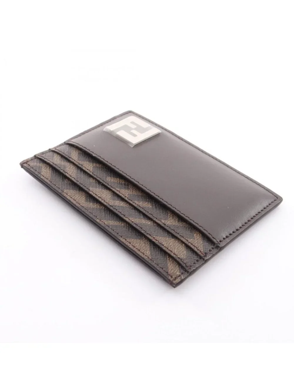 Fendi Card Case FF Square Leather